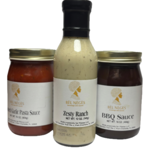Roasted Garlic Pasta Sauce · Zesty Ranch · BBQ Sauce